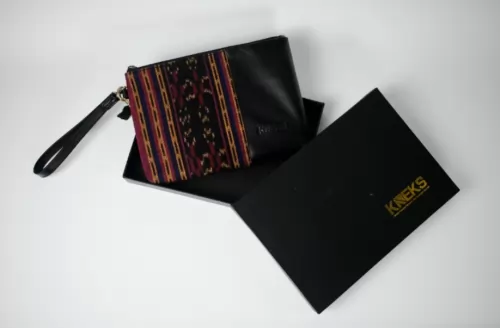 Pouch Kulit Tenun Jepara KNEKS